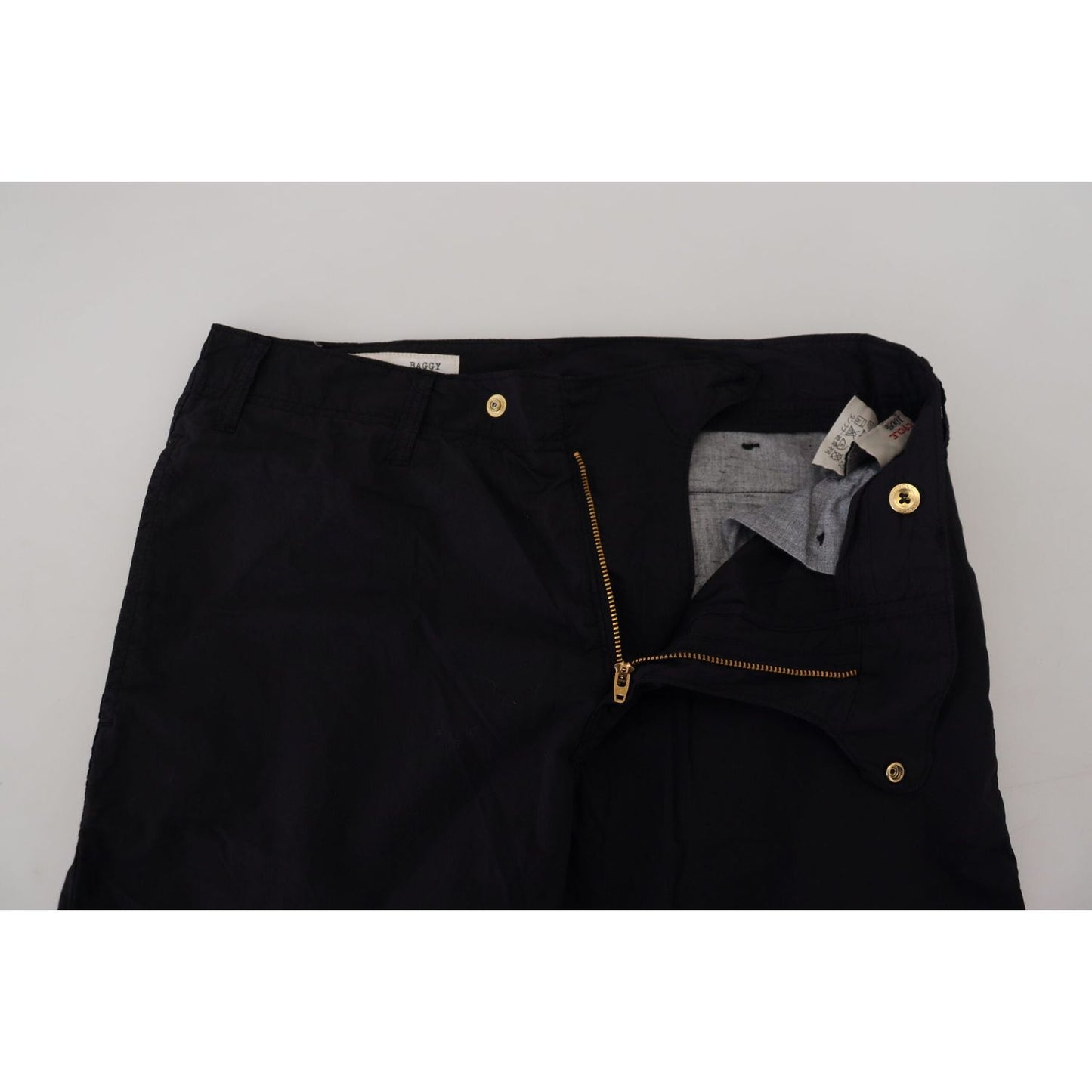 CYCLE Black Cotton Baggy High Waist Women Pants CYCLE