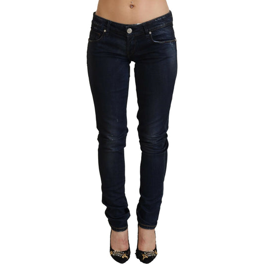 Acht Blue Low Waist Slim Fit Women Denim Jeans Acht