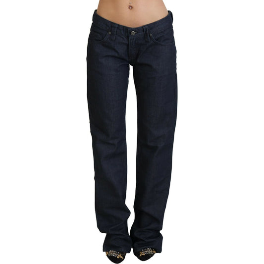 Exte Dark Blue Low Waist Straight Fit Women Denim Jeans PAN72209-26