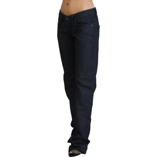Exte Dark Blue Low Waist Straight Fit Women Denim Jeans PAN72209-26