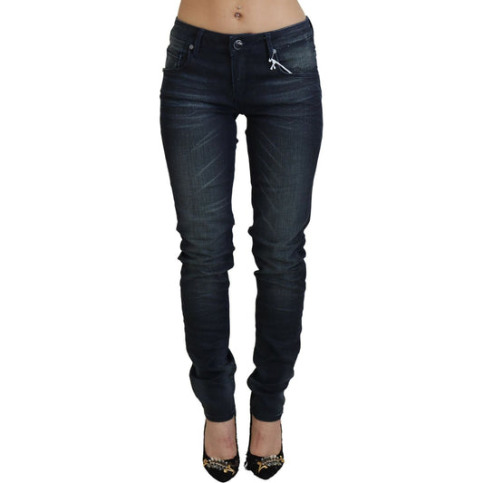 Acht Blue Washed Low Waist Slim Fit Cotton Denim Jeans PAN72695-26