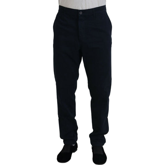 Dolce & Gabbana Blue Cotton Dress Formal Men Pants PAN74740-52