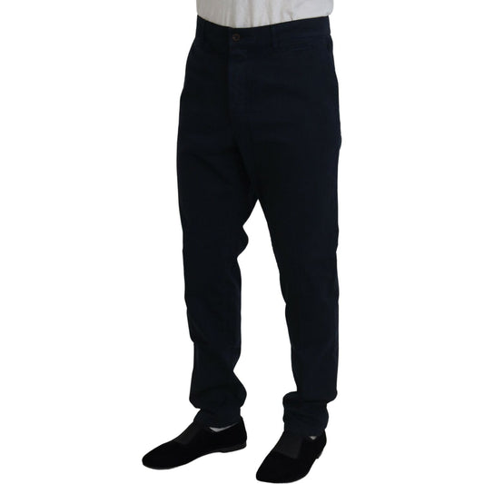 Dolce & Gabbana Blue Cotton Dress Formal Men Pants PAN74740-52
