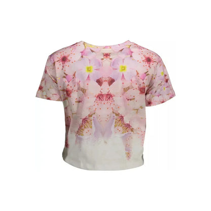 Desigual Pink Cotton Tops & T-Shirt