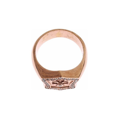 Nialaya Pink Gold 925 Silver Authentic Clear Ring Nialaya