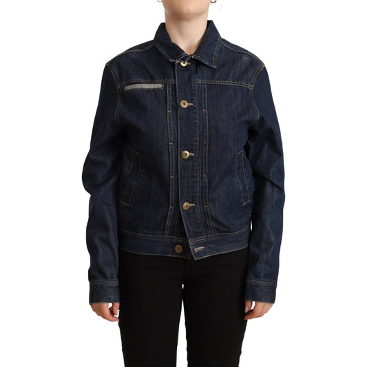 Master Coat Dark Blue Button Down Long Sleeves Denim Jacket JKT3215-40