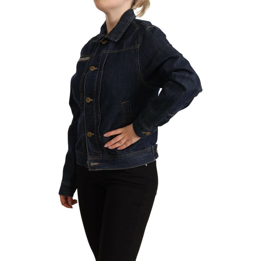 Master Coat Dark Blue Button Down Long Sleeves Denim Jacket JKT3215-40