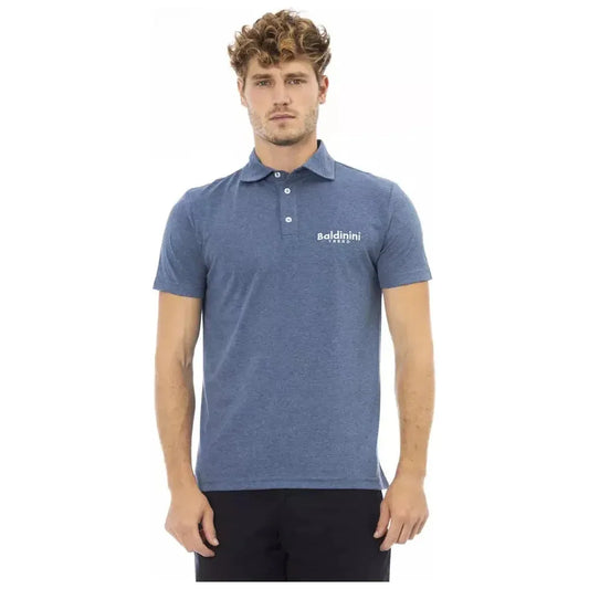 Baldinini Trend Blue Cotton Men Polo Shirt BA-23739-S