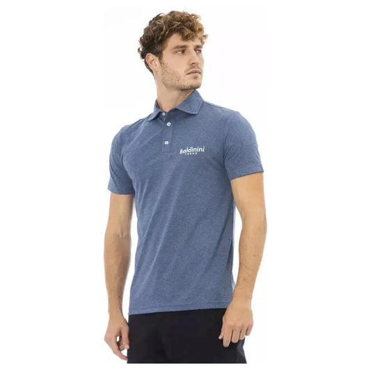 Baldinini Trend Blue Cotton Men Polo Shirt BA-23739-S