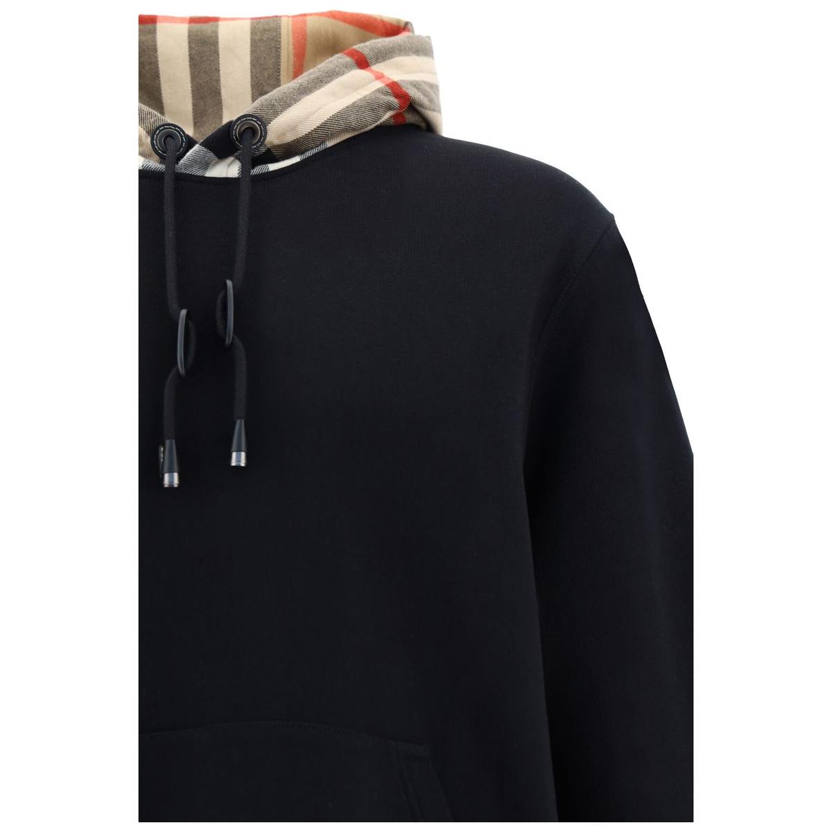 Burberry Black Cotton Samuel Hoodie Sweatshirt Burberry