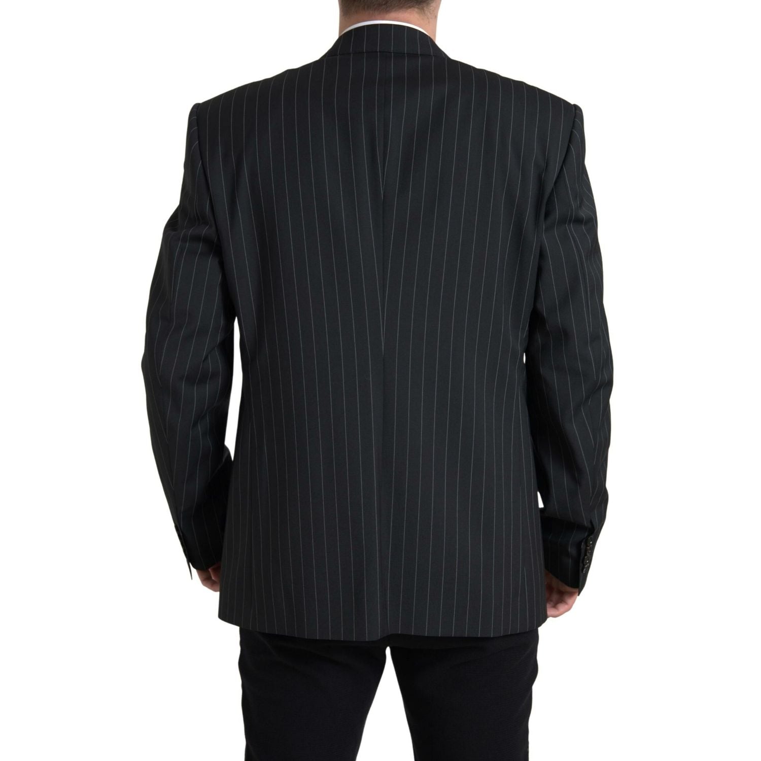 Dolce & Gabbana Black Stripe Single Breasted SICILIA Blazer