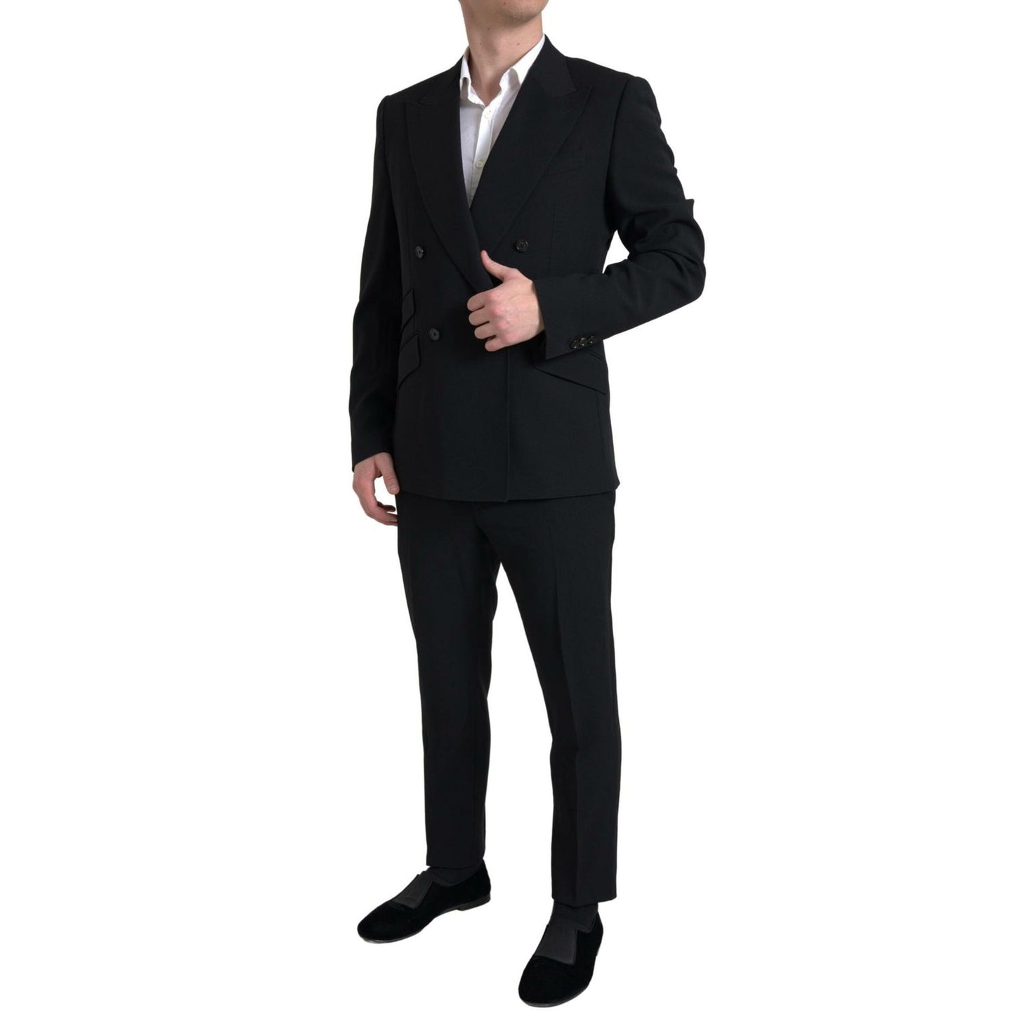 Dolce & Gabbana Black 2 Piece Double Breasted SICILIA Suit