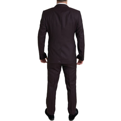 Dolce & Gabbana Maroon 2 Piece Single Breasted MARTINI Suit