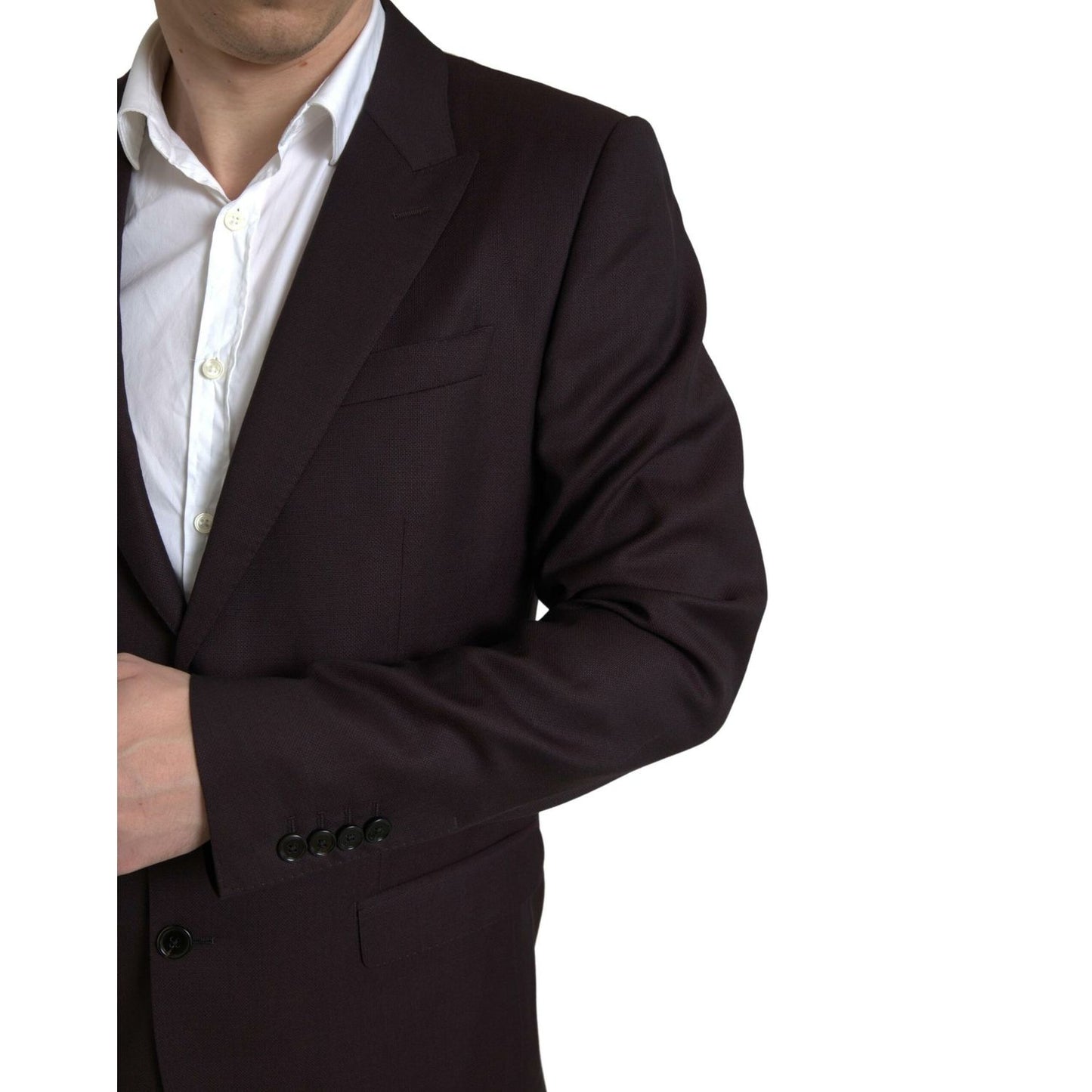 Dolce & Gabbana Maroon 2 Piece Single Breasted MARTINI Suit