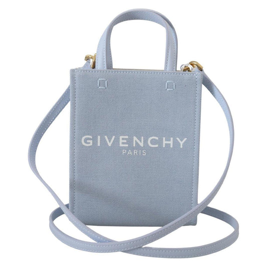 Givenchy Blue Coated Canvas Vertical Cloud Mini Shoulder Bag Givenchy