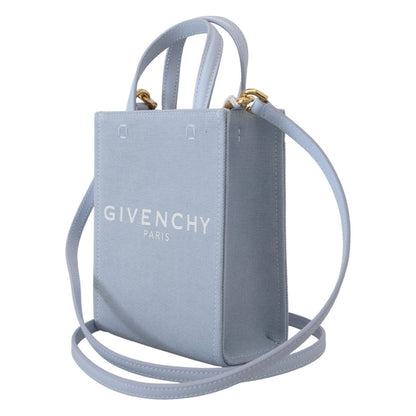 Givenchy Blue Coated Canvas Vertical Cloud Mini Shoulder Bag Givenchy