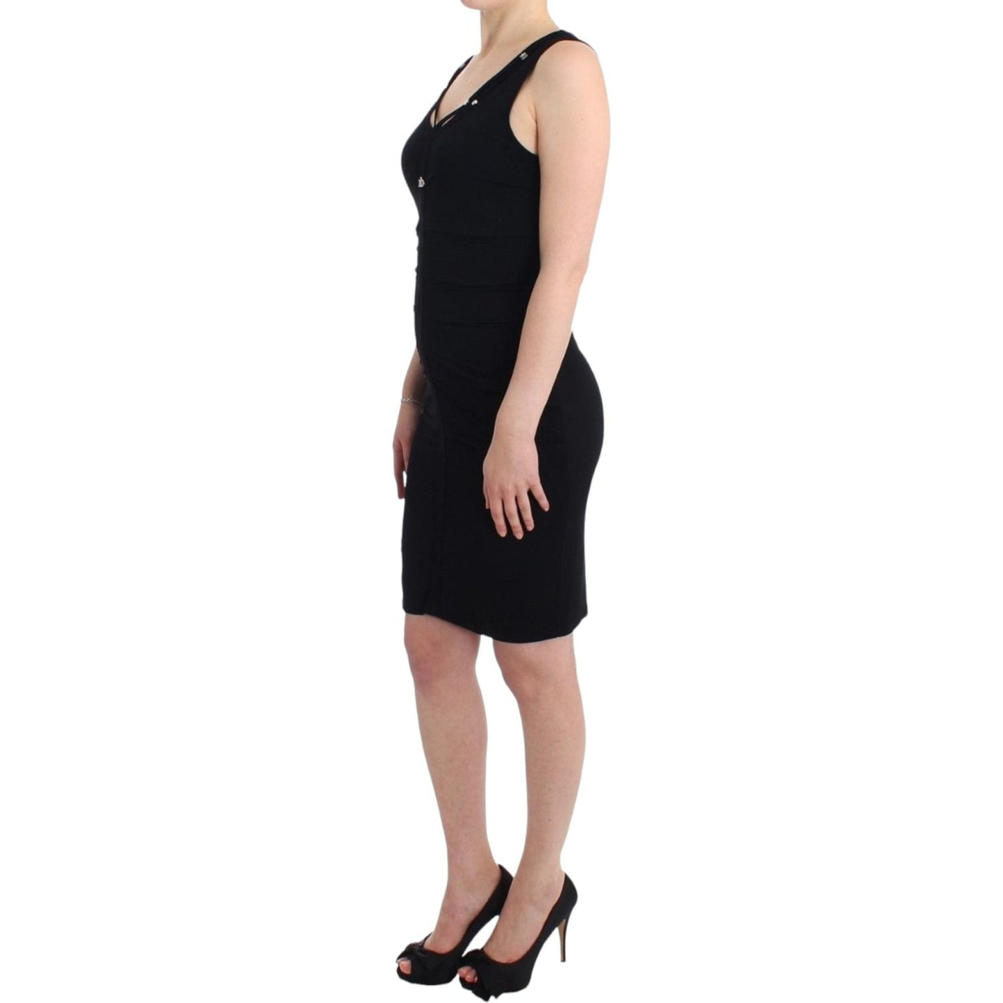 Roccobarocco Black pencil sheath dress 1728,67345645728,Black,Clothing,Dresses - Clothing,Dresses - Women - Clothing,IT46|XL,IT48|XXL,Material: Cotton Blended,Midi - Dresses - Clothing,New with tags,Roccobarocco,Sleeveless - Dresses - Clothing,Women,Women