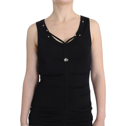 Roccobarocco Black pencil sheath dress 1728,67345645728,Black,Clothing,Dresses - Clothing,Dresses - Women - Clothing,IT46|XL,IT48|XXL,Material: Cotton Blended,Midi - Dresses - Clothing,New with tags,Roccobarocco,Sleeveless - Dresses - Clothing,Women,Women