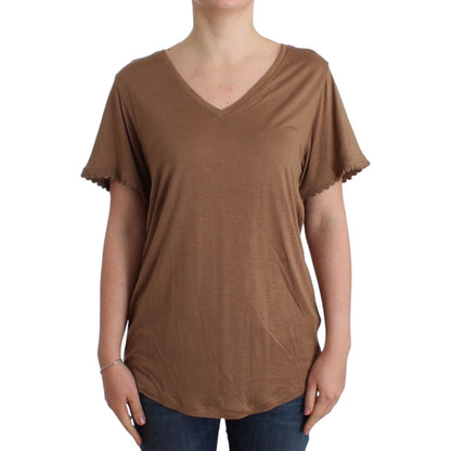 John Galliano Brown shortsleeved top John Galliano