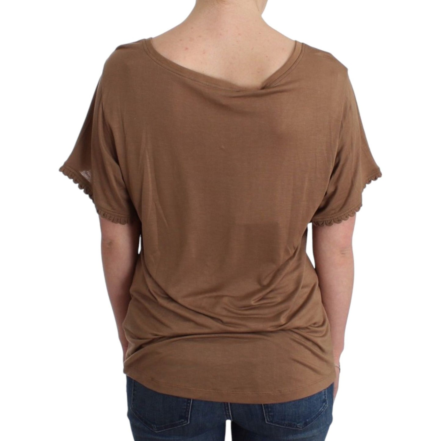 John Galliano Brown shortsleeved top John Galliano