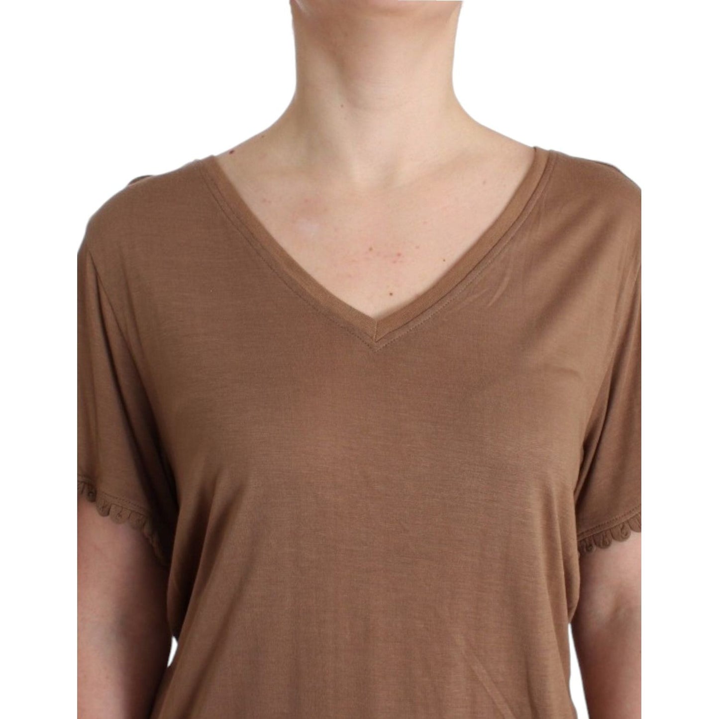 John Galliano Brown shortsleeved top John Galliano