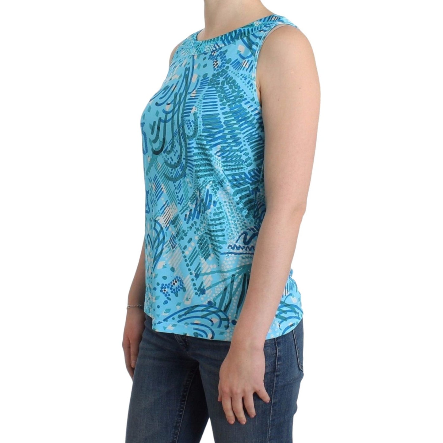 John Galliano Blue printed tank top John Galliano