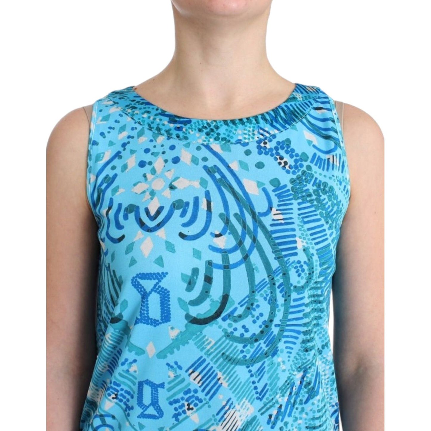 John Galliano Blue printed tank top John Galliano
