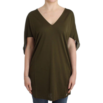 John Galliano Green shortsleeved blouse top John Galliano