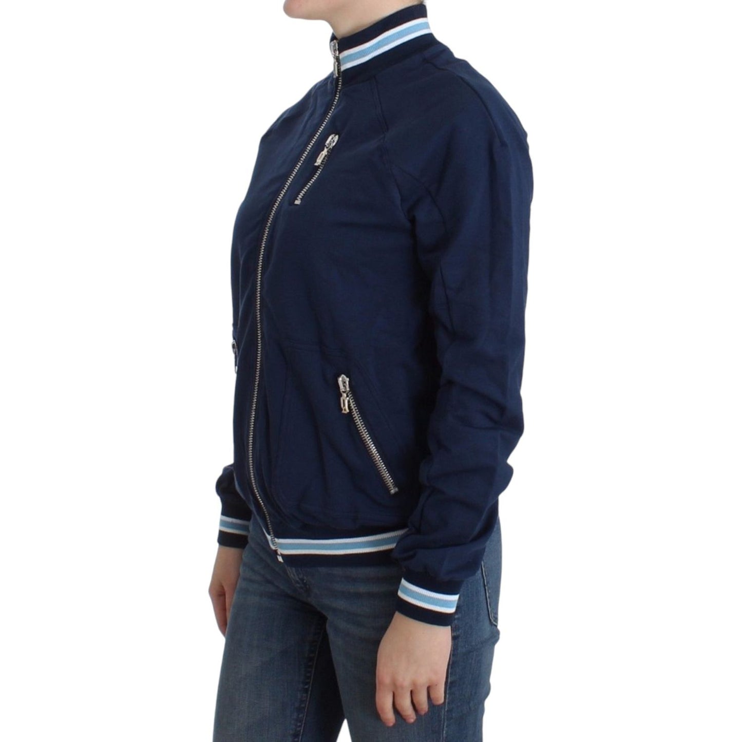 John Galliano Blue zip cotton cardigan John Galliano