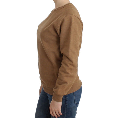 John Galliano Brown Crewneck Cotton Sweater John Galliano