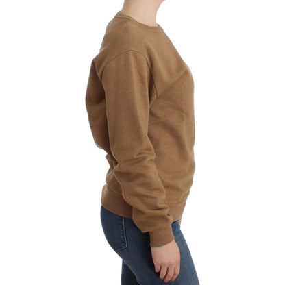 John Galliano Brown Crewneck Cotton Sweater John Galliano