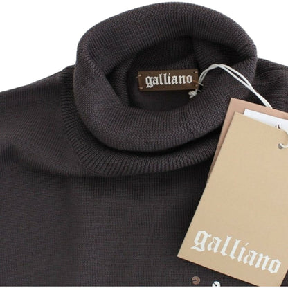 John Galliano Brown turtleneck cotton sweater John Galliano