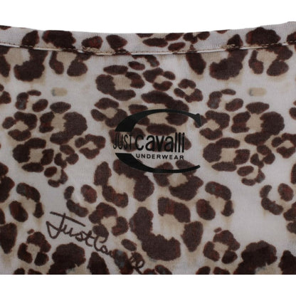 Cavalli Brown longsleeved lace top Cavalli