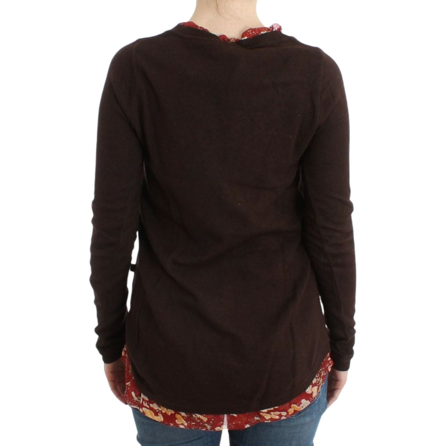 Cavalli Brown crewneck sweater