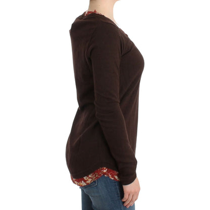 Cavalli Brown crewneck sweater Cavalli