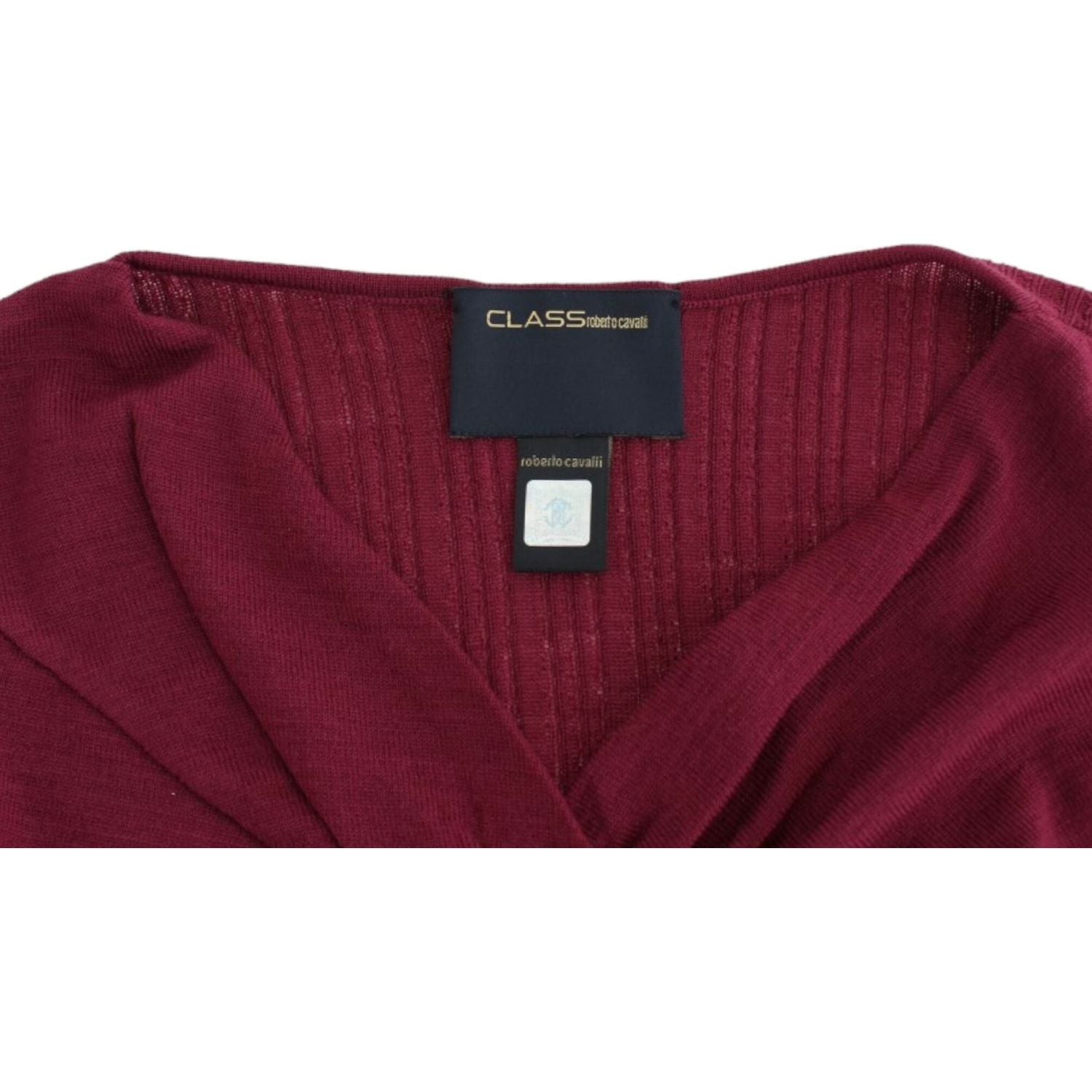 Cavalli Purple knitted wool sweater