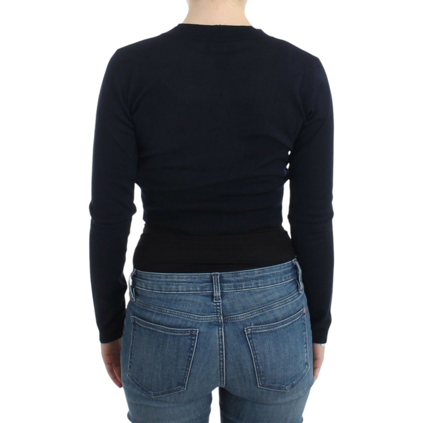 Cavalli Black cropped wool cardigan Cavalli