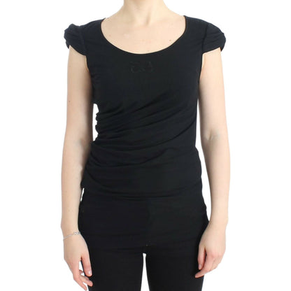 Cavalli Black Cotton Top Cavalli