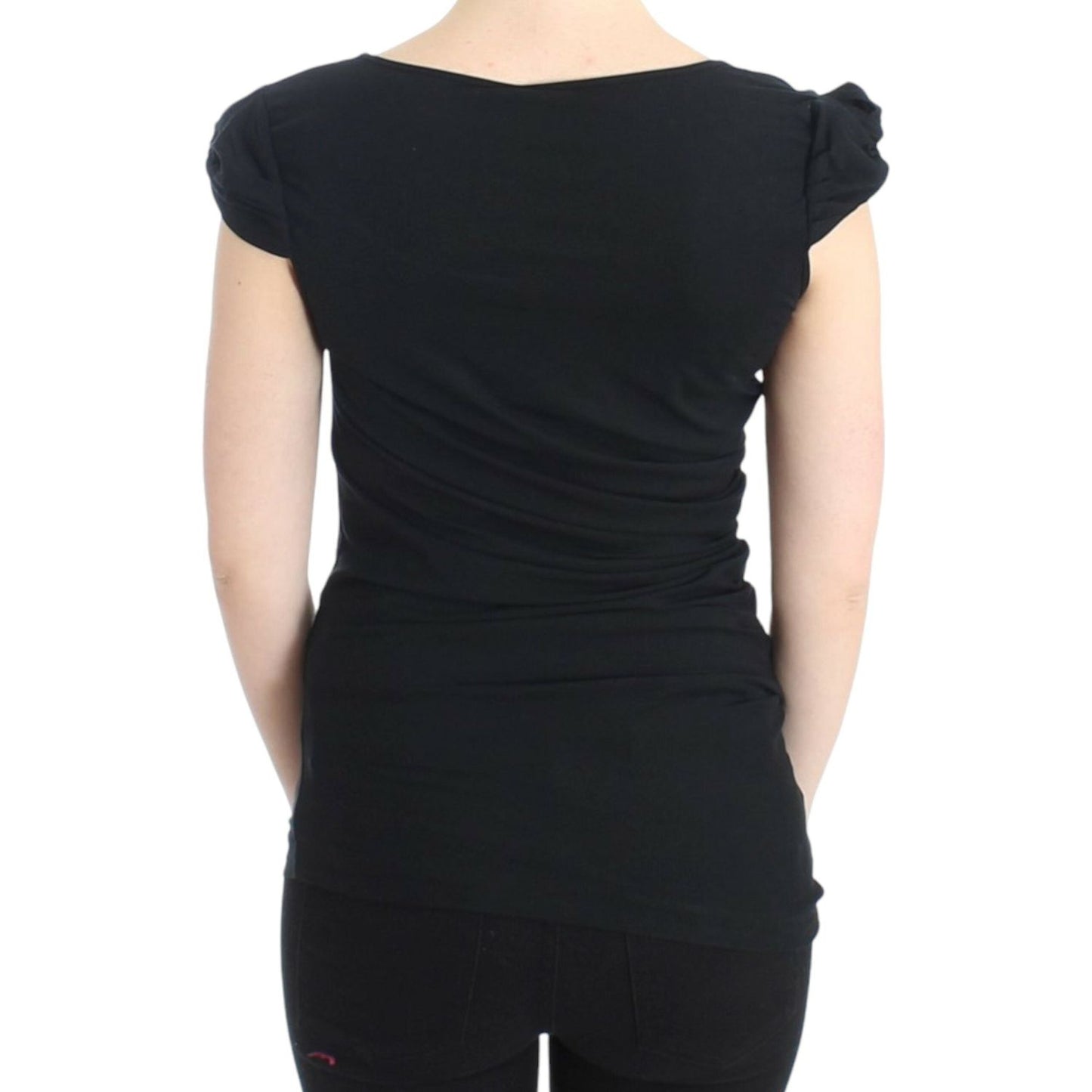 Cavalli Black Cotton Top Cavalli