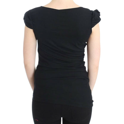 Cavalli Black Cotton Top Cavalli