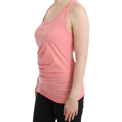 Cavalli Pink cotton tank top Cavalli