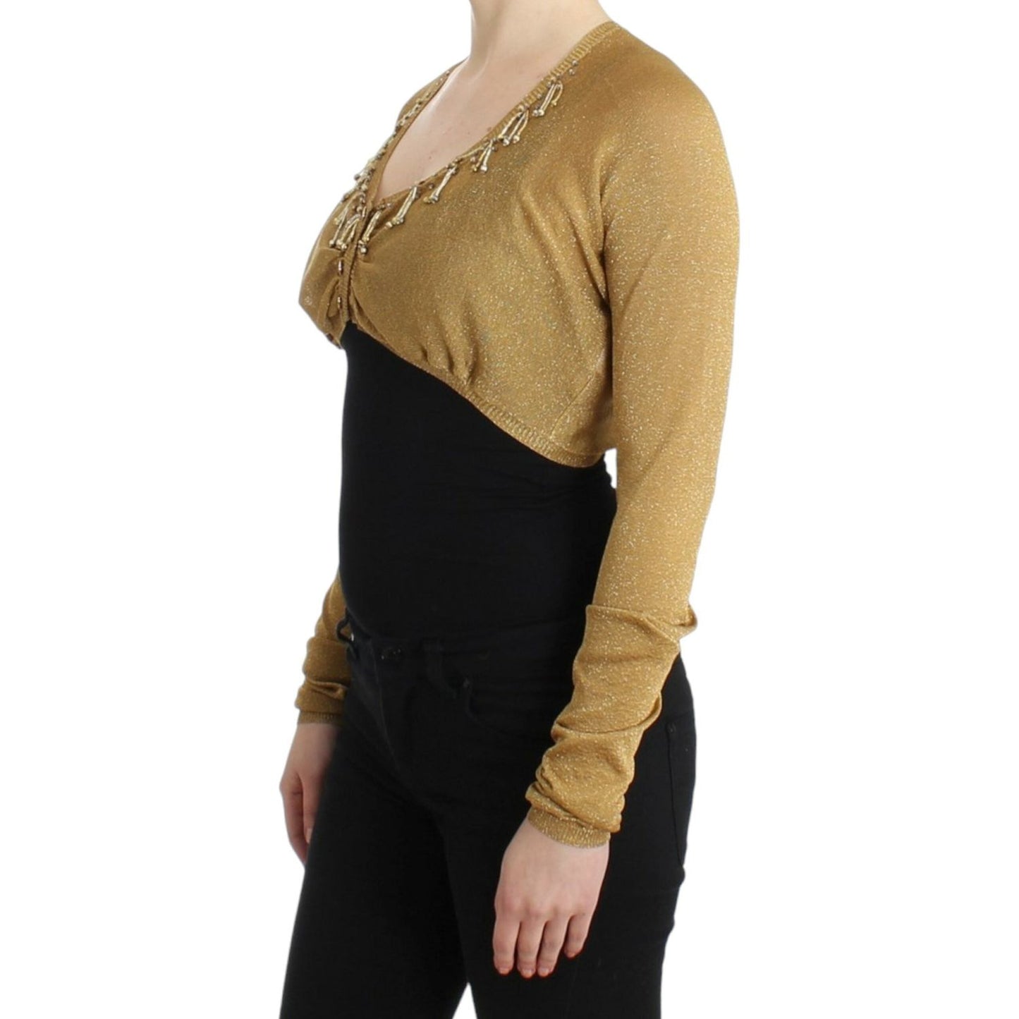 Cavalli Gold embellished gold shrug Cavalli