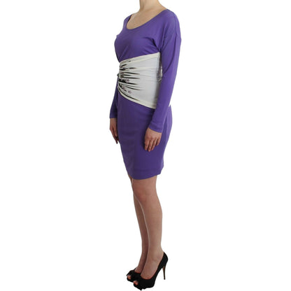 Cavalli Purple longsleeved dress 1728,67345645728,Cavalli,Clothing,Dresses - Clothing,Dresses - Women - Clothing,IT42|M,IT44|L,Longsleeve - Dresses - Clothing,Material: 100% Viscose,Midi - Dresses - Clothing,New with tags,Purple,Women,Women - Clothing