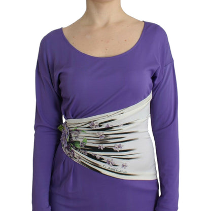 Cavalli Purple longsleeved dress 1728,67345645728,Cavalli,Clothing,Dresses - Clothing,Dresses - Women - Clothing,IT42|M,IT44|L,Longsleeve - Dresses - Clothing,Material: 100% Viscose,Midi - Dresses - Clothing,New with tags,Purple,Women,Women - Clothing