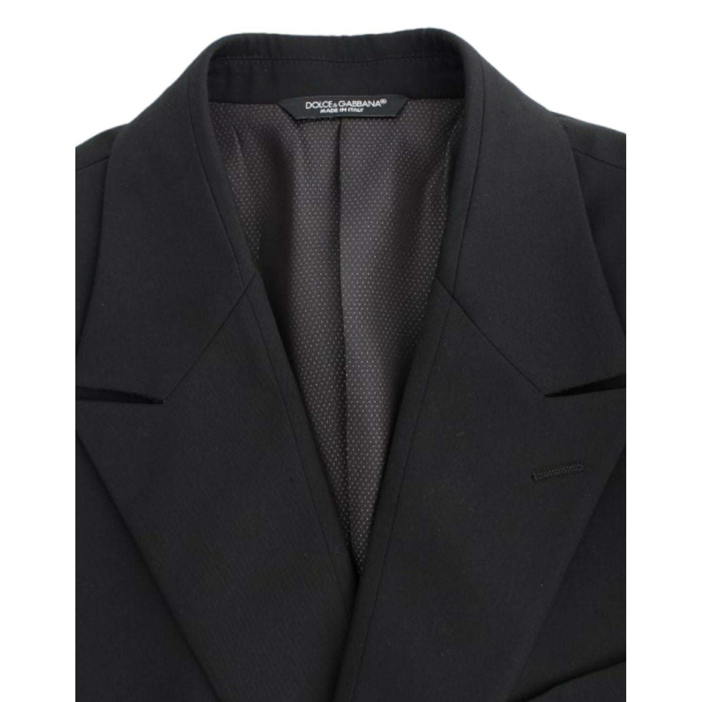 Dolce & Gabbana Black wool slim fit blazer