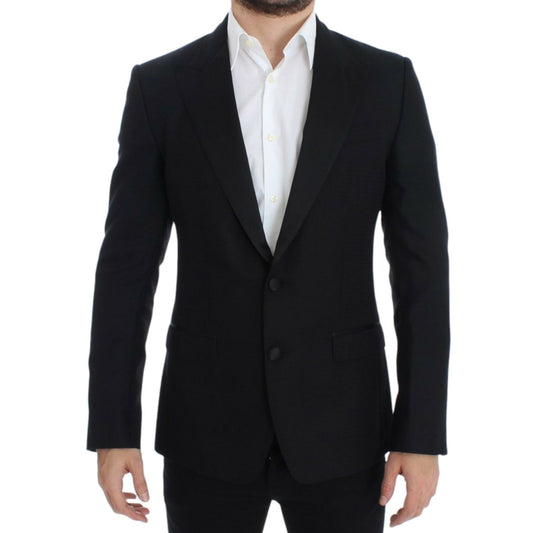 Dolce & Gabbana Black wool silk SICILIA blazer