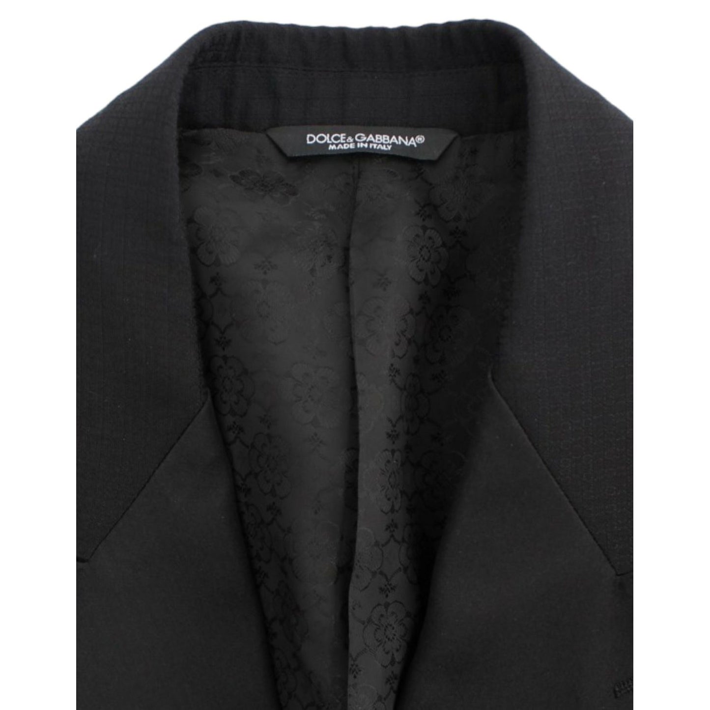 Dolce & Gabbana Black wool silk SICILIA blazer