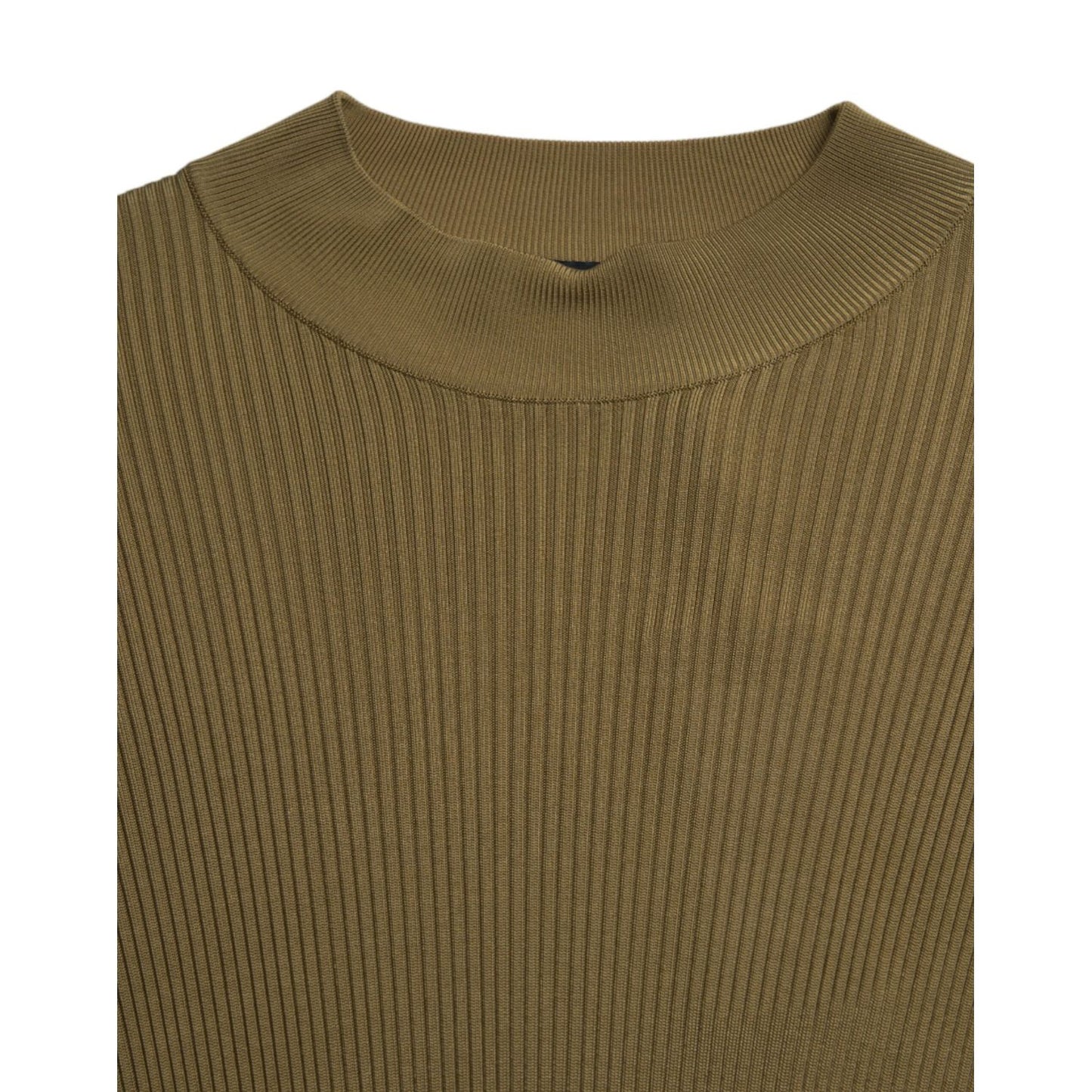 Dolce & Gabbana Army Green Viscose Crewneck Pullover Sweater