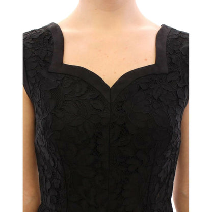 Dolce & Gabbana Black floral lace sicily runway dress Dolce & Gabbana
