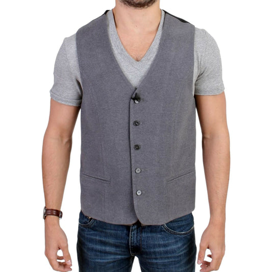 Costume National Gray cotton blend casual vest Costume National